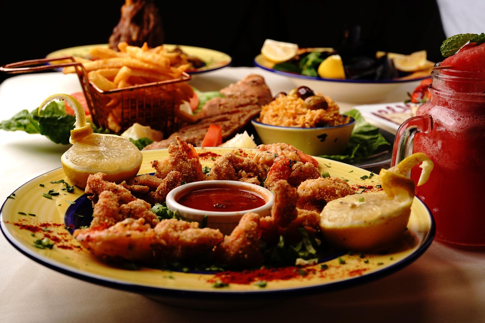 A Mediterranean platter served at Layal Cafe in Houston